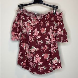 Crave Fame by Almost Famous off shoulder shirt.